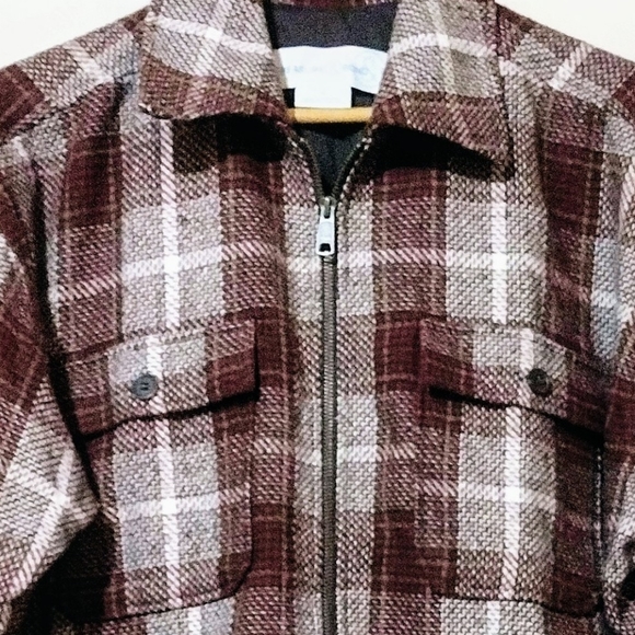 Treasure & Bond Tartan Plaid Tweed Utility Jacket - Picture 7 of 8